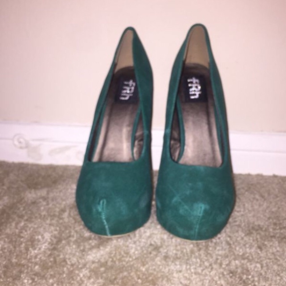 Amber Teal Green/Gold Stilettos